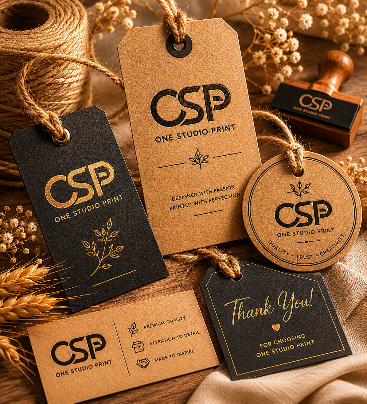 Rustic Kraft Tags | One Studio Print Rustic Kraft Tags - Custom Printing Pakistan by One Studio Print