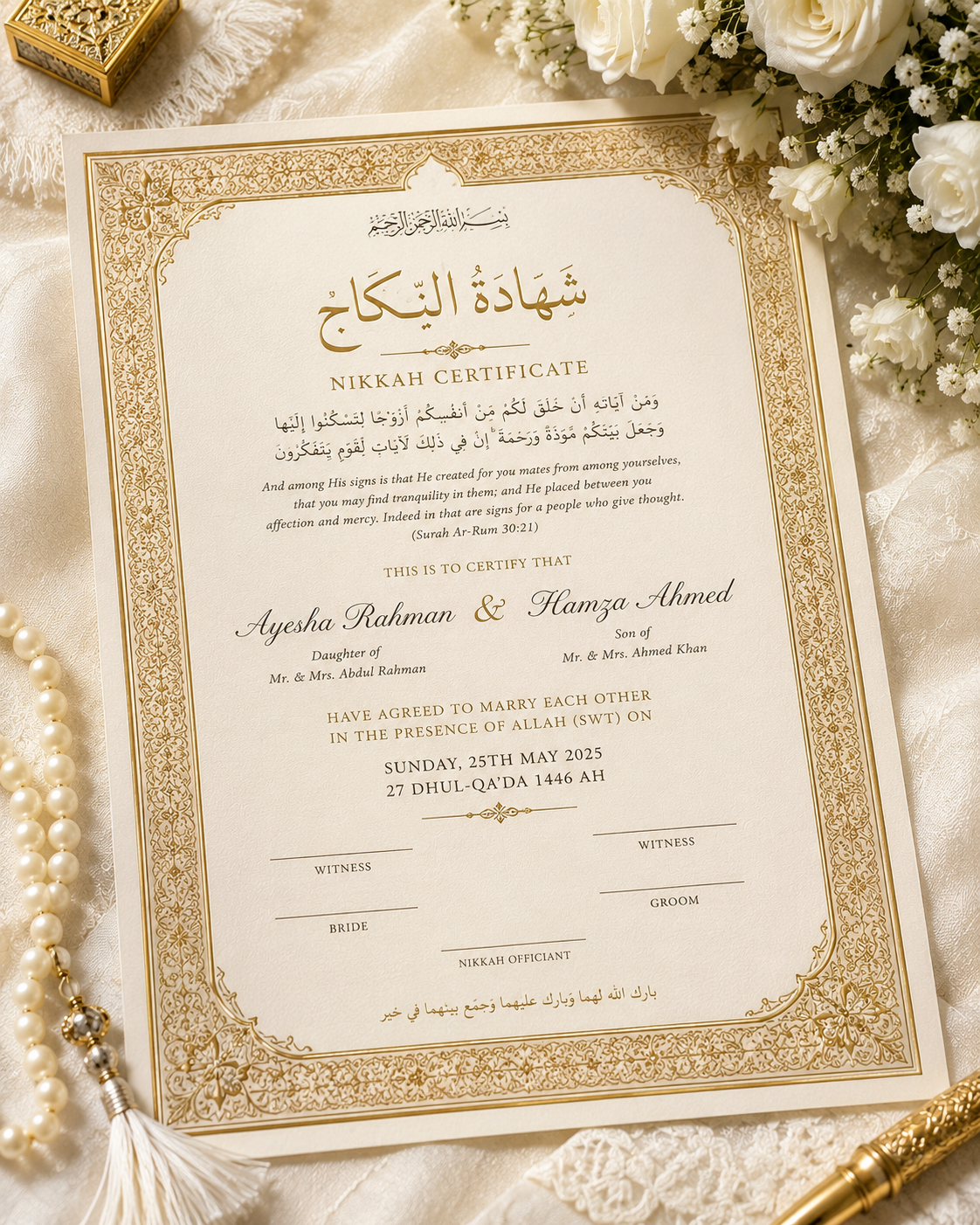 Nikkah Certificates | One Studio Print Nikkah Certificates - Custom Printing Pakistan by One Studio Print